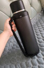 蘇泊爾（SUPOR）保溫壺旅行壺戶(hù)外保溫杯大號大容量車(chē)載不銹鋼便攜保溫家用 2.5L儒雅黑【316L不銹鋼】+茶濾背帶 曬單實(shí)拍圖