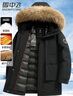 雪中飛90絨羽絨服男士冬季極寒中長(cháng)款毛領(lǐng)連帽休閑工裝外套男185 曬單實(shí)拍圖