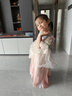 安妮優(yōu)兒女童漢服中秋節(jié)中國風(fēng)唐裝連衣裙超仙襦裙子古風(fēng)公主裙 粉色 110 曬單實(shí)拍圖