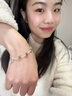 中國(guó)黃金（CHINA GOLD）S925銀招財(cái)納福手鏈女款和田玉碎碎銀子手飾情人節(jié)生日禮物送女友 【今/次日達(dá)】和田玉碎銀招財(cái)手鏈 曬單實(shí)拍圖