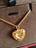 中鑫珠寶黃金吊墜女999.9足金項鏈墜桃心金墜子大款送女友女神節節日禮物 5.27g 曬單實(shí)拍圖