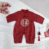 G.DUCKKIDS小黃鴨滿月嬰兒衣服秋季新生兒連體衣中國風(fēng)唐裝寶寶百天周歲禮服 蛇年+香囊 66cm 66碼0-3月建議寶寶4-6公斤 曬單實拍圖