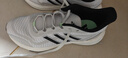 阿迪達斯 （adidas）男女運動(dòng)鞋耐磨減震透氣潮流休閑跑步鞋 亮白/一號黑/淺灰 40.5 曬單實(shí)拍圖