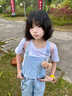 PMOG多巴胺學(xué)院背帶褲女2025新款直筒寬松夏季褲子長(zhǎng)褲顯瘦休閑褲女  背帶褲藍(lán)色 S 曬單實(shí)拍圖