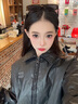 TOMMY JEANS25秋冬新款女裝美式潮流復古拉鏈翻領(lǐng)寬松短款棉服夾克外套 黑色BDS S （推薦：100-115斤） 曬單實(shí)拍圖