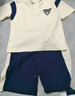 唐獅童裝男童夏季POLO套裝帥氣撞色春秋學(xué)院風(fēng)校服套裝 藏青色 150 曬單實(shí)拍圖