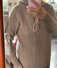 鄂爾多斯市產(chǎn)羊絨衫女100純山羊絨秋冬新款連帽針織杉毛衣帶帽 深駝色 XL 曬單實(shí)拍圖