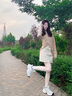 CAMILA KSENIA老爹鞋女士2025新款秋季時(shí)尚高檔厚底網(wǎng)面透氣小白休閑百搭運動(dòng)鞋 米白色 38 曬單實(shí)拍圖