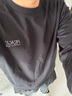 太平鳥(niǎo)男裝 衛衣男長(cháng)袖休閑潮流刺繡套頭圓領(lǐng)衛衣時(shí)尚休閑衛衣男 黑色1（寬松） S 曬單實(shí)拍圖
