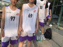 耐高籃球服定制球衣套裝男隊(duì)服大學(xué)生球服訂制女運(yùn)動2K背心美式 白紫 2XL 曬單實(shí)拍圖