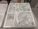 景德鎮(zhèn)（jdz）官方陶瓷高溫白瓷中式餐具飯碗面碗湯碗餐盤禮盒裝結婚喬遷禮物 【68%用戶選擇】流霜餐具 56頭 曬單實拍圖