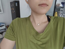 AGATHA【官方正品】人魚(yú)之淚項鏈女士 生日禮物送女友閨蜜高級感鎖骨鏈 明星同款（39CM-大號2.96克拉） 曬單實(shí)拍圖