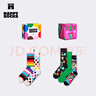 Happy Socks【新品】Happy Socks可愛(ài)襪子多巴胺中筒襪襪子女ins潮禮盒多雙裝 驕傲 2雙 M 36-40 曬單實(shí)拍圖