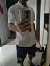 啄木鳥（TUCANO）襯衫男士夏季短袖襯衣商務(wù)正裝純色休閑時(shí)尚百搭男裝 白色 3XL 曬單實(shí)拍圖