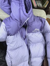 雪中飛【雙面穿】?jì)和鸾q服冬季輕薄男女童面包服羽絨服蝶戀紫140cm 曬單實(shí)拍圖