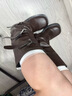 達芙妮厚底粗跟褶皺長(cháng)筒靴女新款秋甜酷辣妹堆堆褲管靴騎士靴 棕色 37 曬單實(shí)拍圖