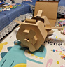 紙箱恐龍 兒童手工DIY紙箱汽車(chē)幼兒園兒童可穿戴變形玩具飛機模型 涂鴉大坦克（送顏料） 曬單實(shí)拍圖