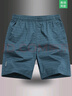 夏季薄款純棉潮牌沙灘褲5分中褲外穿居家寬松休閑短褲男士五分褲 8040寶藍 XL 【建議體重130-155斤】 曬單實(shí)拍圖