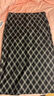 茵曼復古學(xué)院風(fēng)高腰格半身裙2025冬女裝新款A字長(cháng)包臀裙 黑杏格 S 曬單實(shí)拍圖