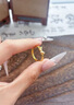 中國黃金（CHINA GOLD）蝴蝶黃金戒指女款足金蝴蝶活口指環(huán)首飾中秋節(jié)生日禮物送女友愛人 蝴蝶戒指 約1.5g 曬單實拍圖