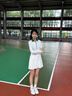天使季節長(cháng)袖網(wǎng)球連衣裙女2025新款秋冬絕美羽毛球網(wǎng)球服運動(dòng)裙子 本白 M 曬單實(shí)拍圖