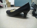 凌卡戚學(xué)生禮儀高跟鞋女細跟黑色職業(yè)面試正裝空乘皮鞋圓頭中跟工作單鞋 黑色啞光 跟5厘米 38 偏小拍大一碼 曬單實(shí)拍圖