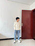 雅鹿兒童輕薄羽絨服內(nèi)膽短款男童女童中大童寶寶小童學(xué)生校服神器內(nèi)穿 米白色 150 曬單實(shí)拍圖
