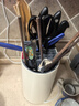 德世朗（DESLON）筷子刀具消毒刀架烘干一體機除菌刀具消毒機全套筷子筒收納架套裝 奶油白【紫外線(xiàn)消毒+烘干+收納】 曬單實(shí)拍圖