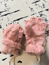 榮西圖（RONGXITU）貓咪耳套保暖耳罩女冬季可愛(ài)兔耳朵蝴蝶結仿貂毛加大護 貓咪爪卡其 曬單實(shí)拍圖