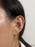 周六福5G工藝黃金耳環(huán)女閃耀金珠足金耳飾計價A0910235 一對 約1.33g  曬單實拍圖