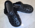 卡駱馳（CROCS）洞洞鞋貝雅男鞋女鞋輕便耐磨一腳蹬拖鞋休閑鞋|10126 黑色-001 40 (250mm) 曬單實(shí)拍圖