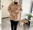 俞兆林中年媽媽秋裝50-60歲洋氣毛呢外套品質(zhì)2025新款中老年女裝春秋款 駝色 XL建議120-130斤 均碼 曬單實拍圖