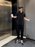 安踏（ANTA）運動(dòng)套裝男polo衫 t恤短袖衛褲衣服褲子籃球男士秋季跑步休閑服飾 基礎黑/基礎黑 XL（180） 曬單實(shí)拍圖
