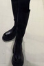 紅蜻蜓騎士靴女秋冬長(cháng)筒靴厚底高筒靴百搭瘦瘦靴皮靴WTC43811黑色37 曬單實(shí)拍圖