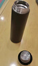 蘇泊爾（SUPOR）保溫杯男士智能顯溫水杯316L不銹鋼茶水分離泡茶杯送禮物車(chē)載杯子 曜石黑-500mL【觸屏顯溫】 曬單實(shí)拍圖