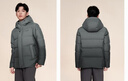 波司登（BOSIDENG）【反季】羽絨服新國標90絨男短款新升級版型高包容連帽保暖外套 暗灰漸變9M32 M 175/96A 曬單實拍圖