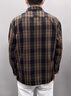 潮與共美式復古重磅純棉長(cháng)袖格子襯衫男加厚寬松休閑襯衣潮牌外套秋冬款 咖啡色 XL 適合140-160斤 曬單實(shí)拍圖