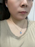 中國黃金（CHINA GOLD）純銀項鏈女海洋之心吊墜時(shí)尚飾品七生日禮物送女友老婆教師節禮物【七夕禮盒】海洋之心999手鏈+925劍心鏈項鏈 曬單實(shí)拍圖