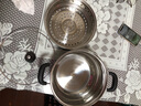 愛(ài)仕達（ASD）湯鍋 304不銹鋼小蒸鍋 帶蒸屜燉煮鍋 24CM燃氣電磁爐通用奶鍋B1-Z 曬單實(shí)拍圖