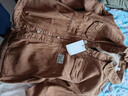 工裝外套男潮牌復古夾克痞帥牛仔衣 棕色 3XL 曬單實(shí)拍圖