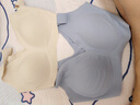 ubras【2件裝】無(wú)尺碼免拆V領(lǐng)內衣女背心美背粉底液色文胸罩無(wú)痕隱形 裸感膚+奶鹽藍 曬單實(shí)拍圖