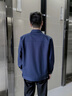 梵可梵高端工作服男裝秋冬耐磨工廠車間廠服工程服套裝勞保服上衣定制 藏藍套裝【時尚大氣-抗皺有型】 XL /175 曬單實拍圖