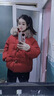 雅黛絲薇新年紅色戰袍羽絨棉服女棉衣短款外套2025新款冬季小個(gè)子棉襖女款 紅色 M （建議110-125斤內） 曬單實(shí)拍圖