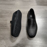 七匹狼休閑皮鞋男鞋冬季新款真皮防滑軟底豆豆鞋厚底耐磨一腳蹬懶人鞋男 黑色 【標準皮鞋碼】 41 曬單實(shí)拍圖