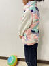 鴨鴨（YAYA）兒童羽絨馬甲男女童背心秋冬季中大童裝輕薄青少年學(xué)生外套WJ 幾何粉 140 曬單實(shí)拍圖