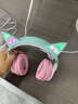 頑鍵俠【可愛(ài)貓耳】適用漸變色頭戴式藍牙耳機女生學(xué)生游戲降噪PC電腦貓耳禮物 漸變粉 曬單實(shí)拍圖