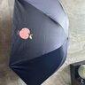 天堂 防紫外線(xiàn)陽(yáng)傘三折 遮陽(yáng)傘黑膠防曬傘蜜桃圖案晴雨傘 米黃 曬單實(shí)拍圖