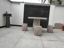 覃川石桌石凳庭院一套戶(hù)外室外大理石公園農村小院子石雕石桌石凳茶臺 柳園紅圓桌90cm 一桌4凳 曬單實(shí)拍圖