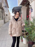 君應媽媽羽絨棉服女中老年媽媽外套秋冬裝棉襖50-60洋氣歲加厚上衣服 卡其色 【抗寒特厚款】 2XL （110-125斤） 曬單實(shí)拍圖