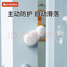 攸曼誠品（EUDEMON）兒童防夾手門(mén)擋寶寶門(mén)防夾手自動(dòng)防護防風(fēng)門(mén)安全門(mén)卡保護神器 【自動(dòng)旋轉門(mén)擋】白色1只 曬單實(shí)拍圖
